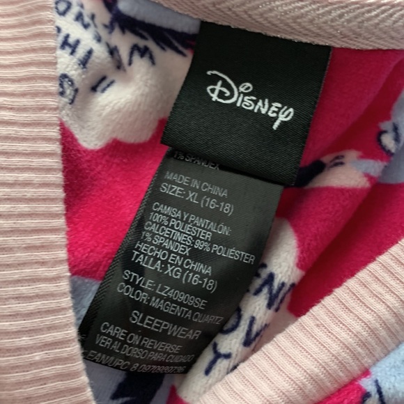 XL Disney Eeyore lightweight fleece pajama set - Picture 2 of 4